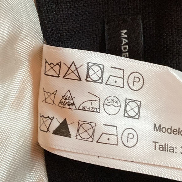 NWT. Massimo Dutti Studio Cream Viscose Contrast Tuxedo Suit Trousers. Size 6. - Picture 10 of 10